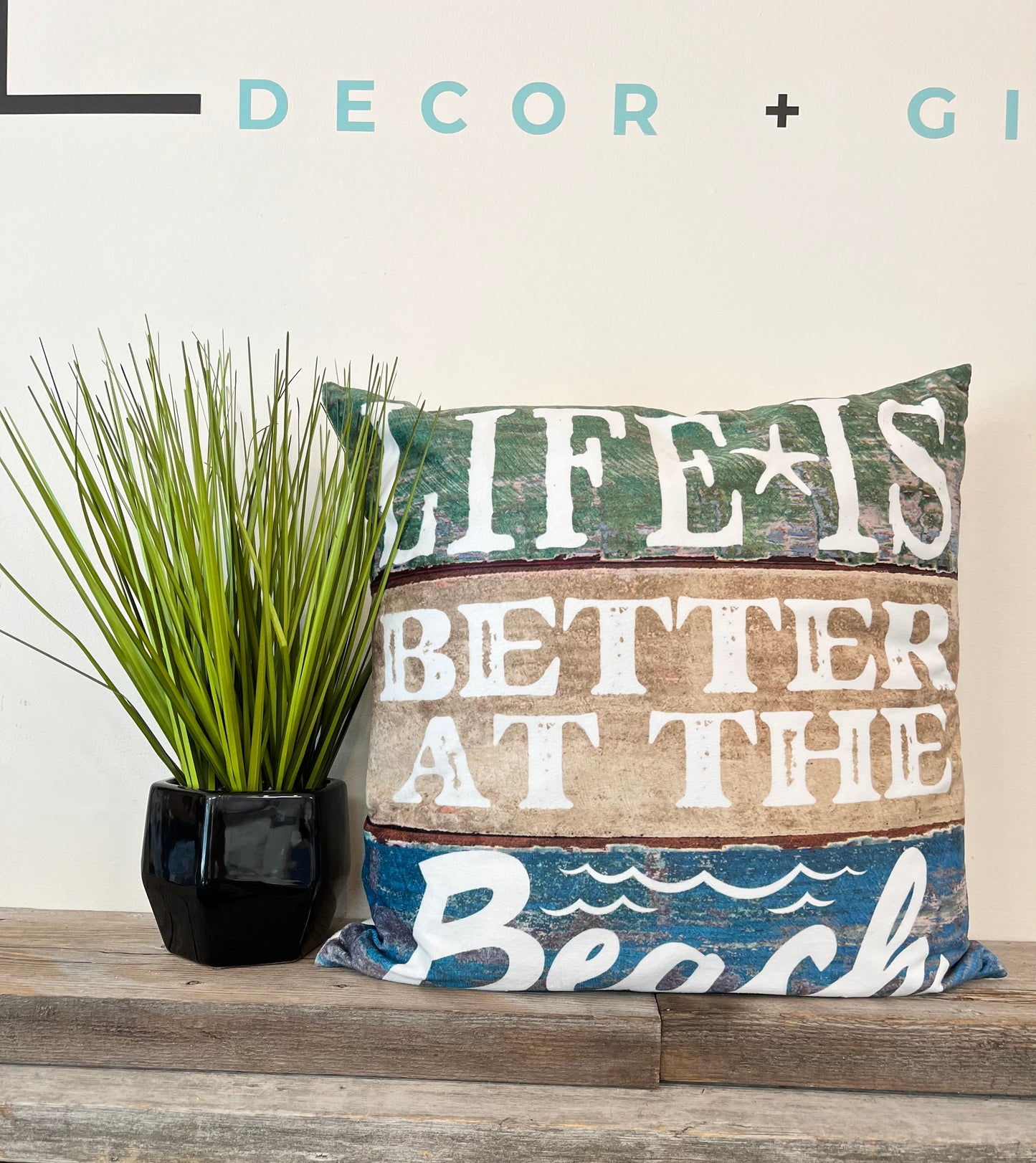 “Life is Better at the Beach” Throw Pillow
