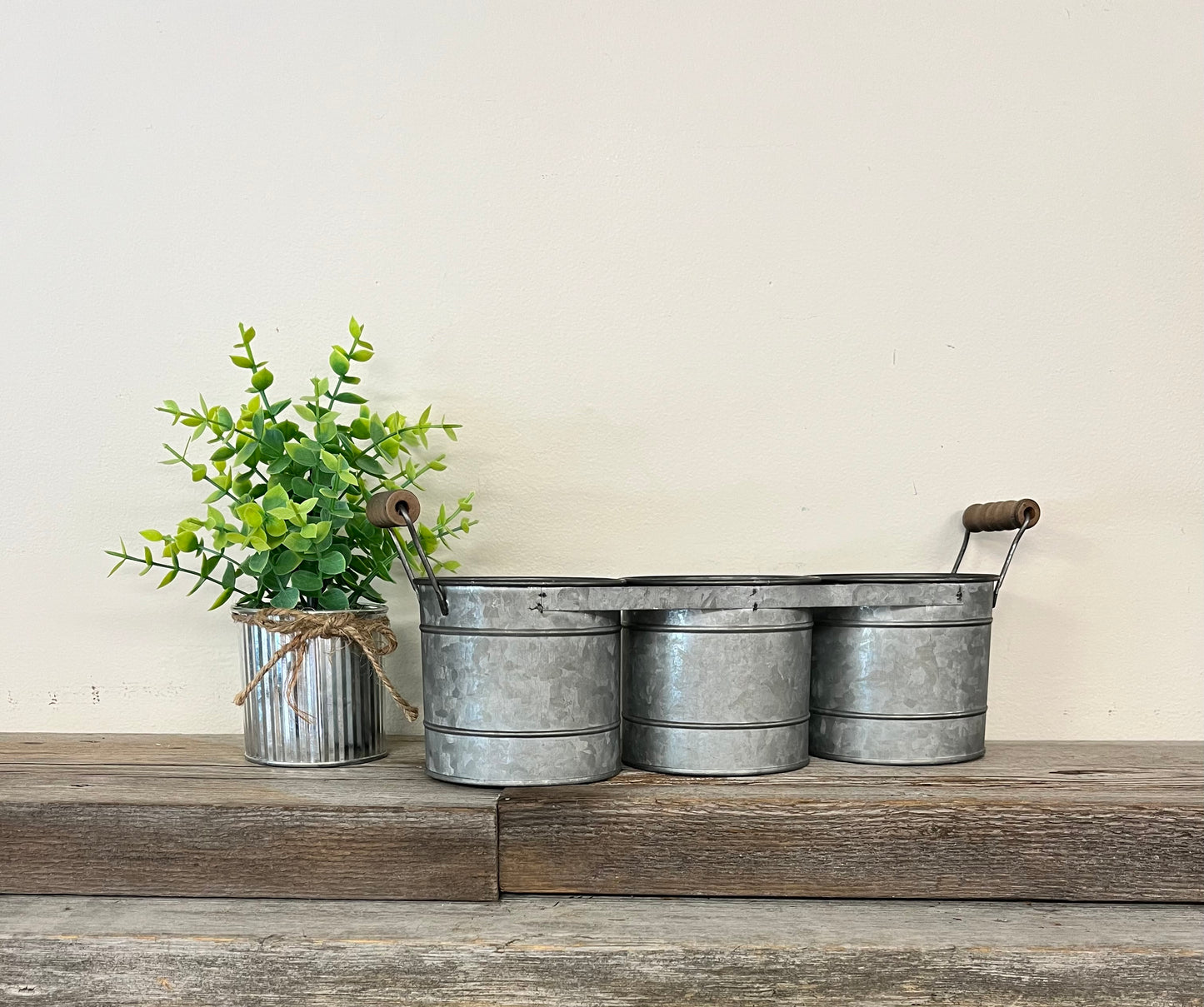 Metal Planter (with three planters)