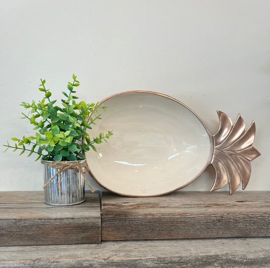 Pineapple Ceramic Dish Large)