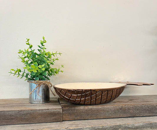 Pineapple Ceramic Dish Large)