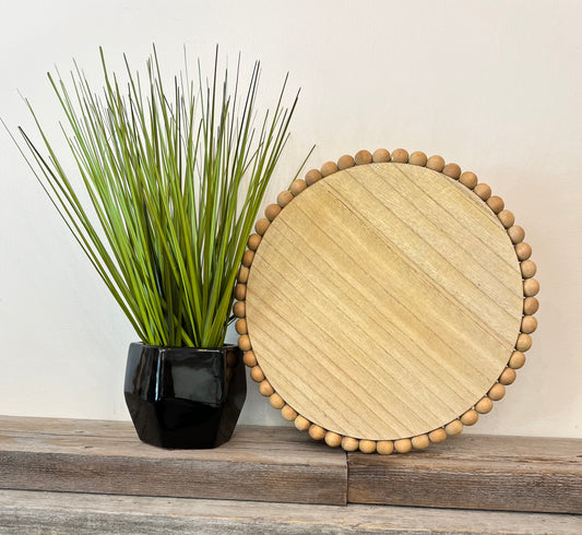 Wood Tray with Pedestal