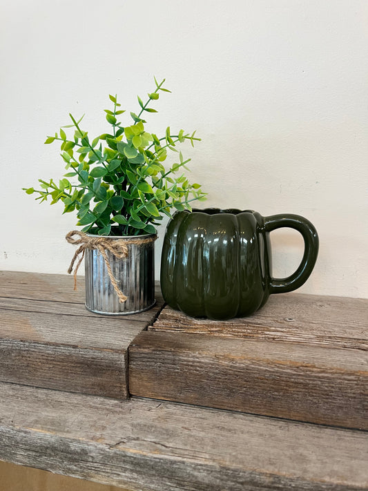Ceramic Green Pumpkin Mug