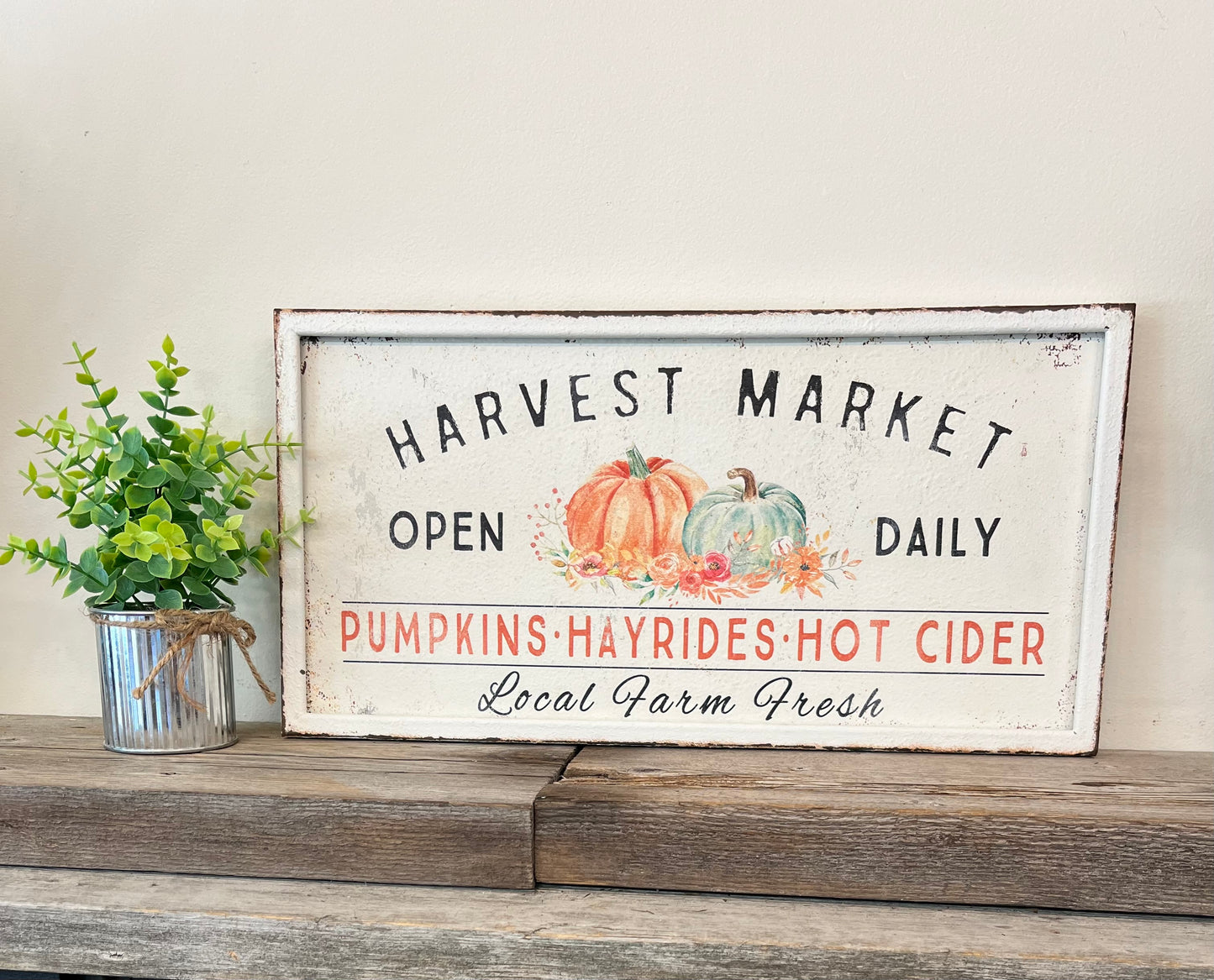 “Harvest Market” Metal Sign