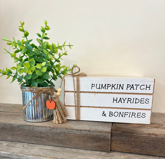 "Pumpkin Patch Hayrides” Block Sign