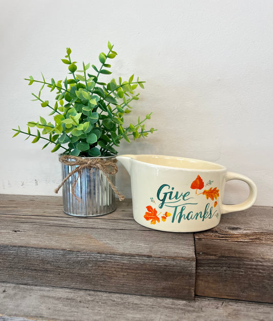 “Give Thanks” Small Pitcher