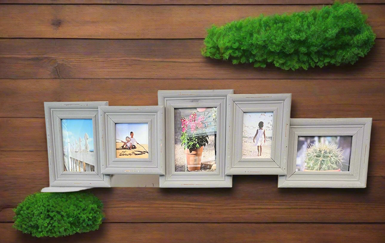 Photo Collage Frames on Wood