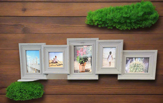 Photo Collage Frames on Wood