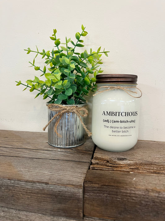 Kind Moose 100% Soy Wax Candle-“Ambitchous”