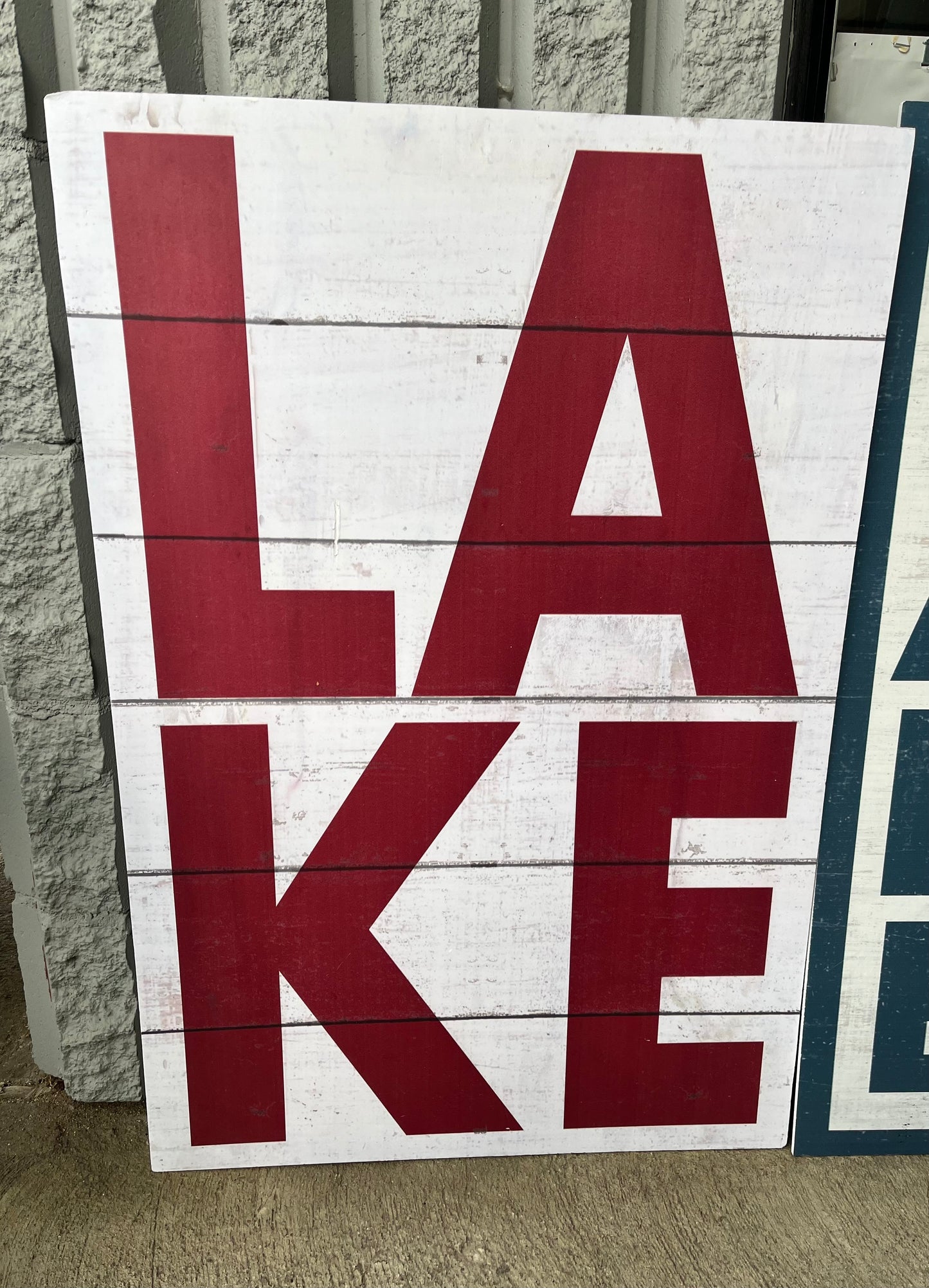 “Lake” Wooden Sign