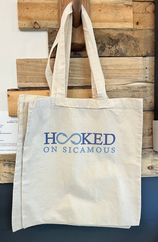 “Hooked on Sicamous” Tote Bags