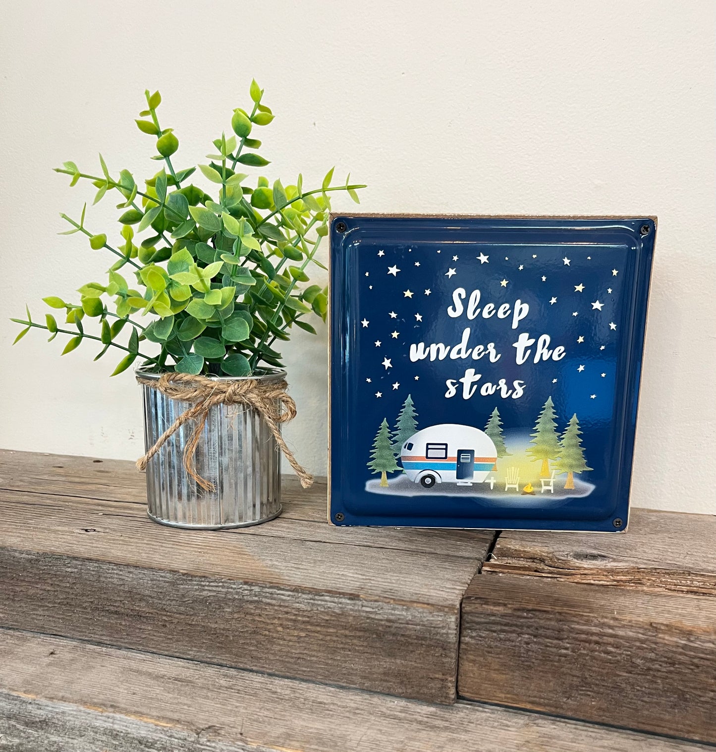 “Sleep under the Stars” Block Sign