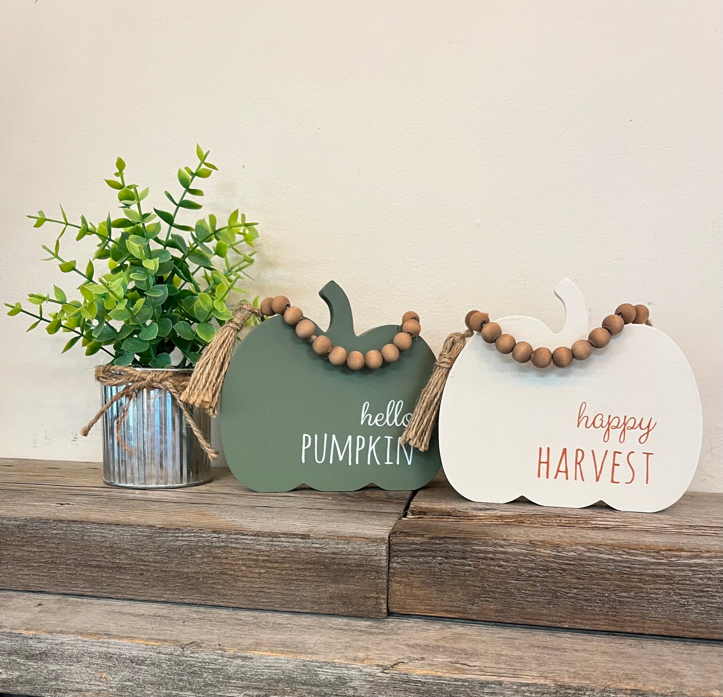 “hello Pumpkin”/“happy Harvest Wooden Block Signs