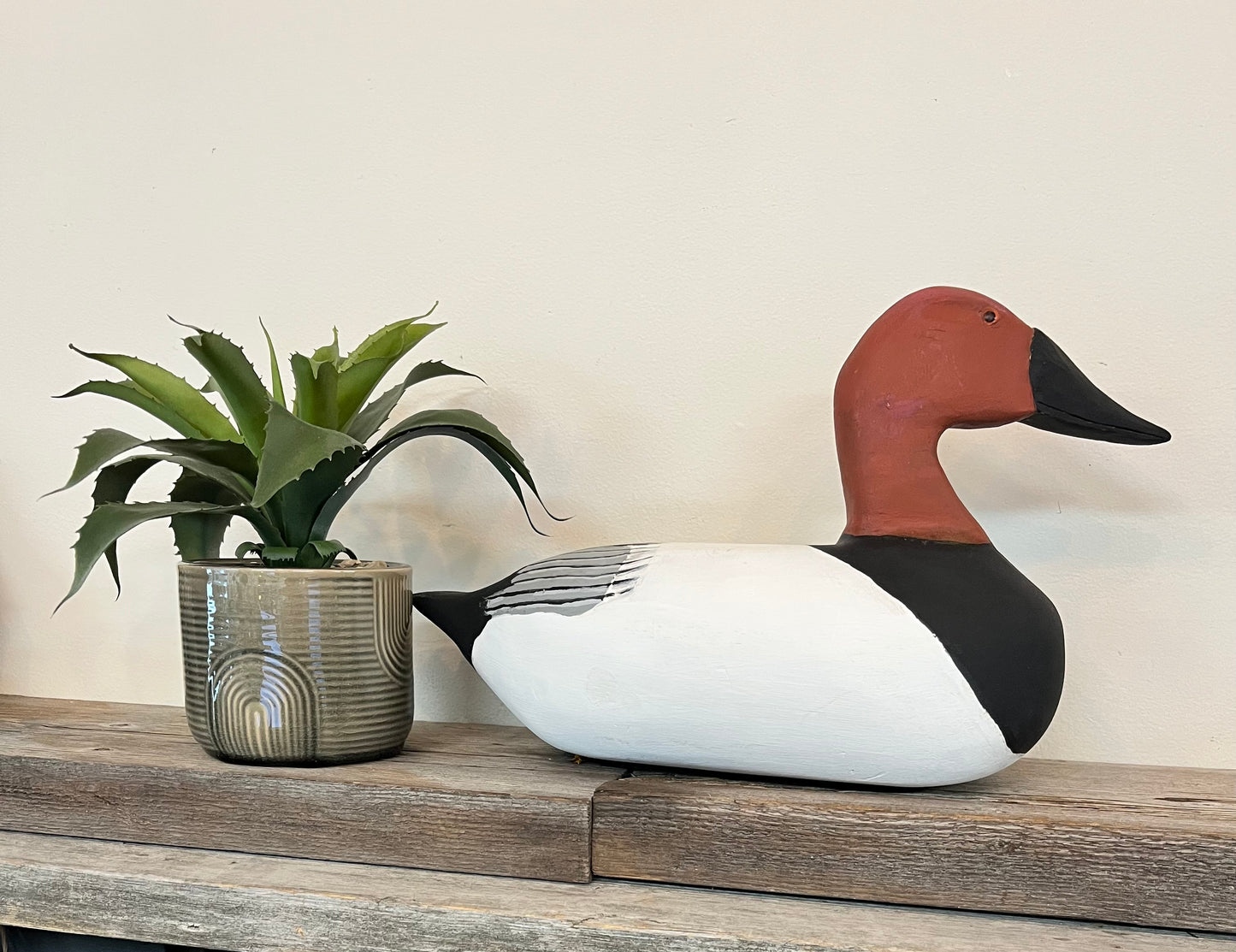 Wooden Duck (Red/Black/White)