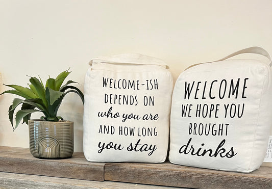 Cotton Doorstoppers with Quotes