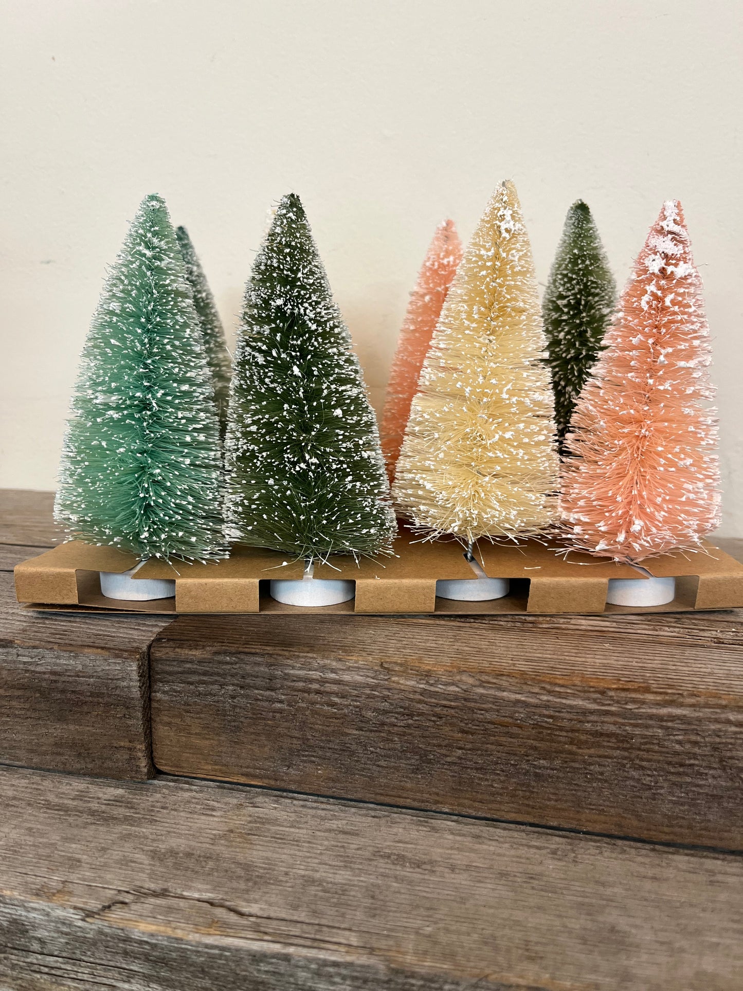 Pastel Bottle Brush Trees (Set of 8)