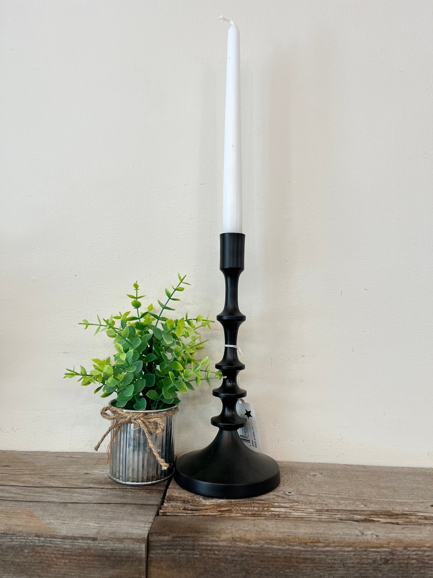 Black Candle Holder 10.5”