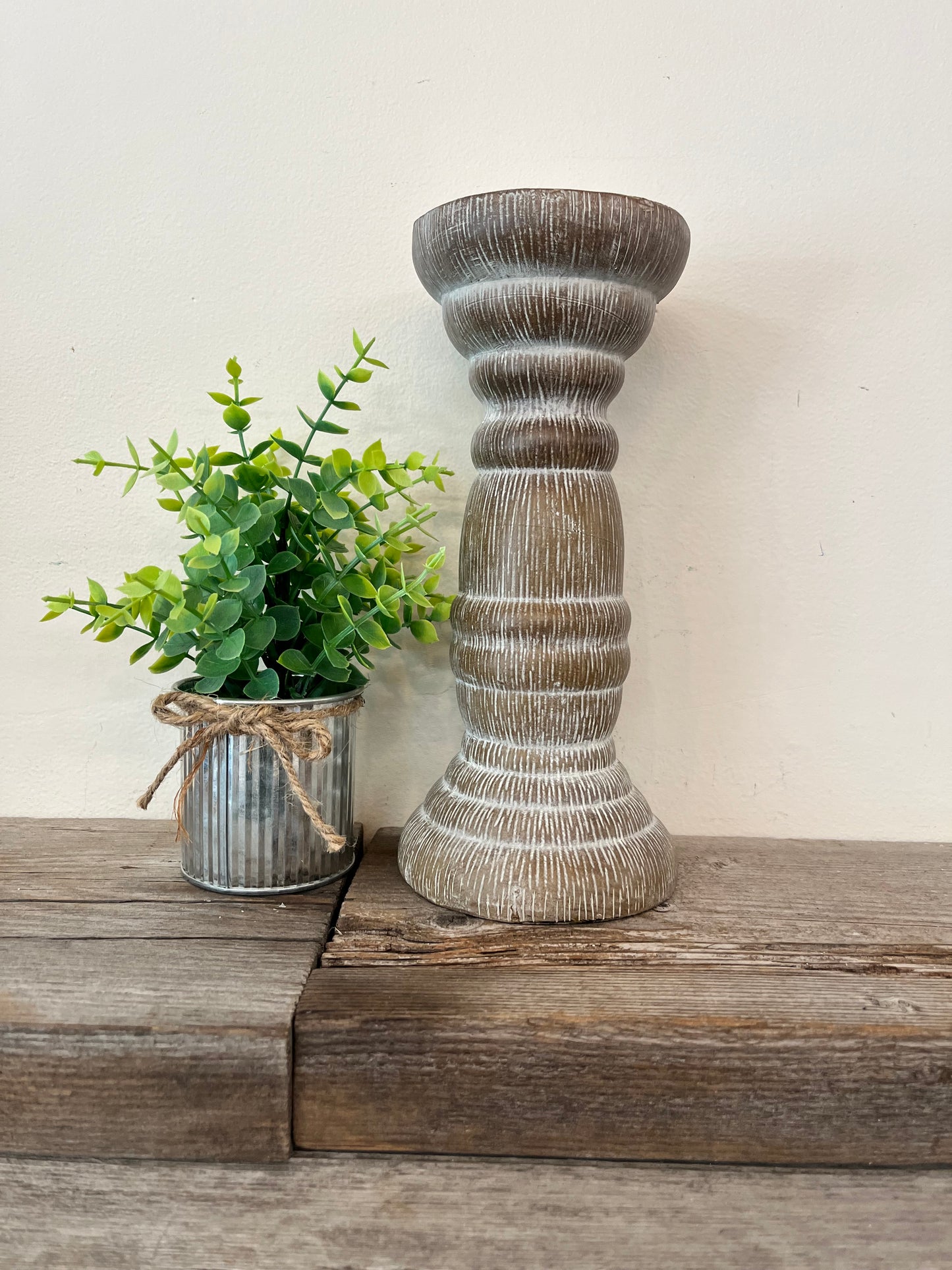 Wooden Candle Holder 10”