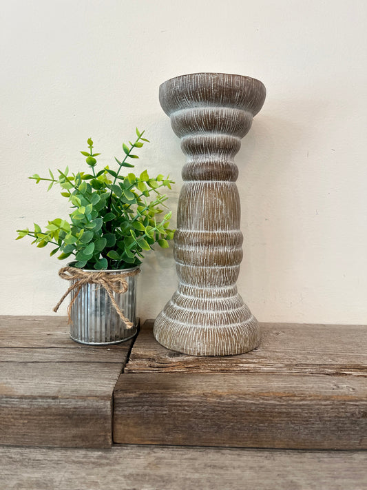Wooden Candle Holder 10”