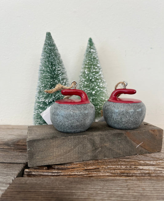 Curling Rock Ornament