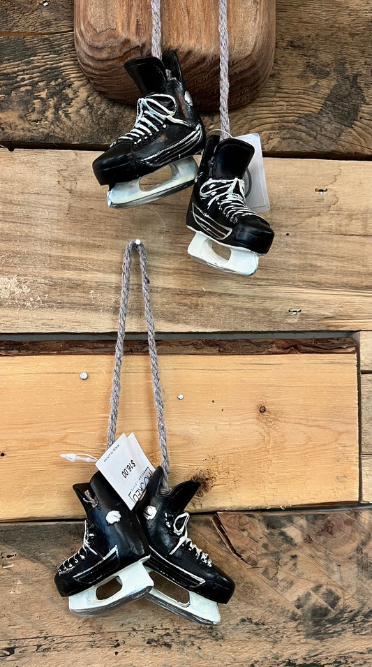 Black Hockey Skates Ornament
