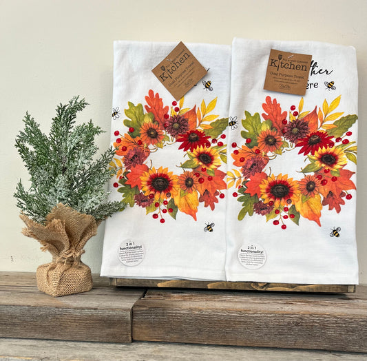 “Gather Here” Fall Tea Towel