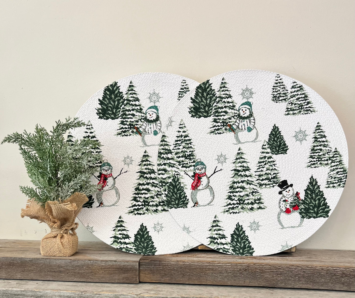 “Evergreen Forever” Braided Placemats