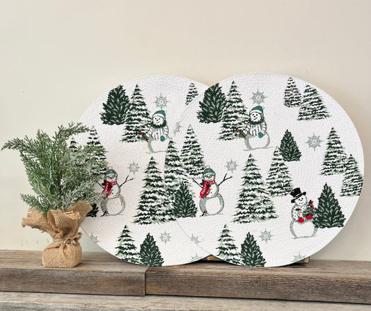 “Evergreen Forever” Braided Placemats