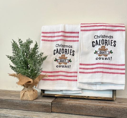 “Christmas Calories” 100% Cotton Tea Towel