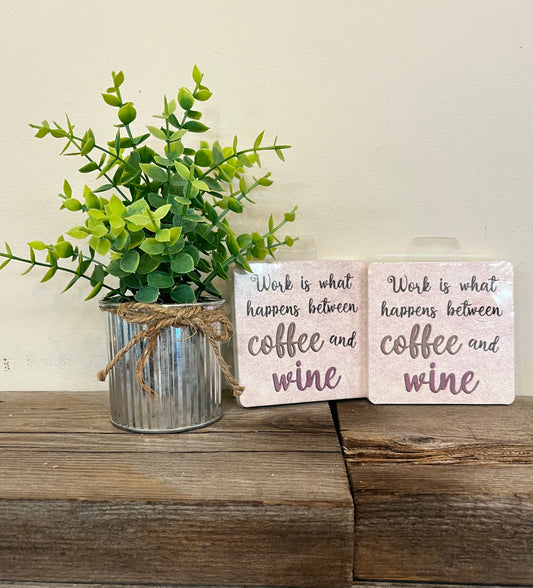 “Work is what Happens” Paper Bar Coasters