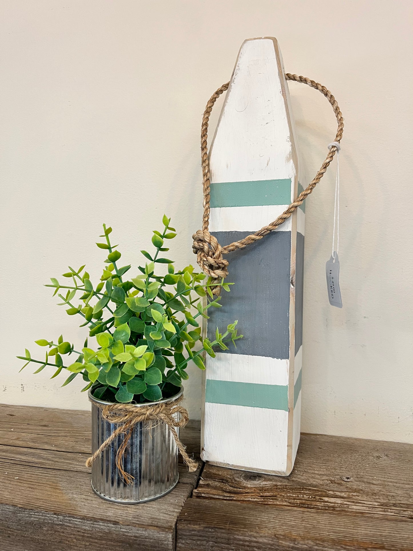 Wooden Decorative Buoy 15” High