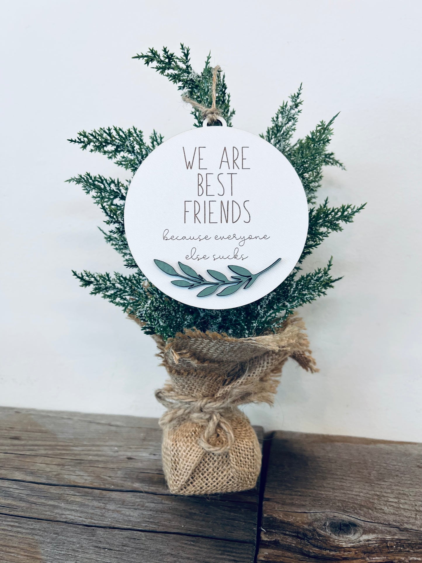 “We Are Best Friends” Laser Cut Wood Ornament