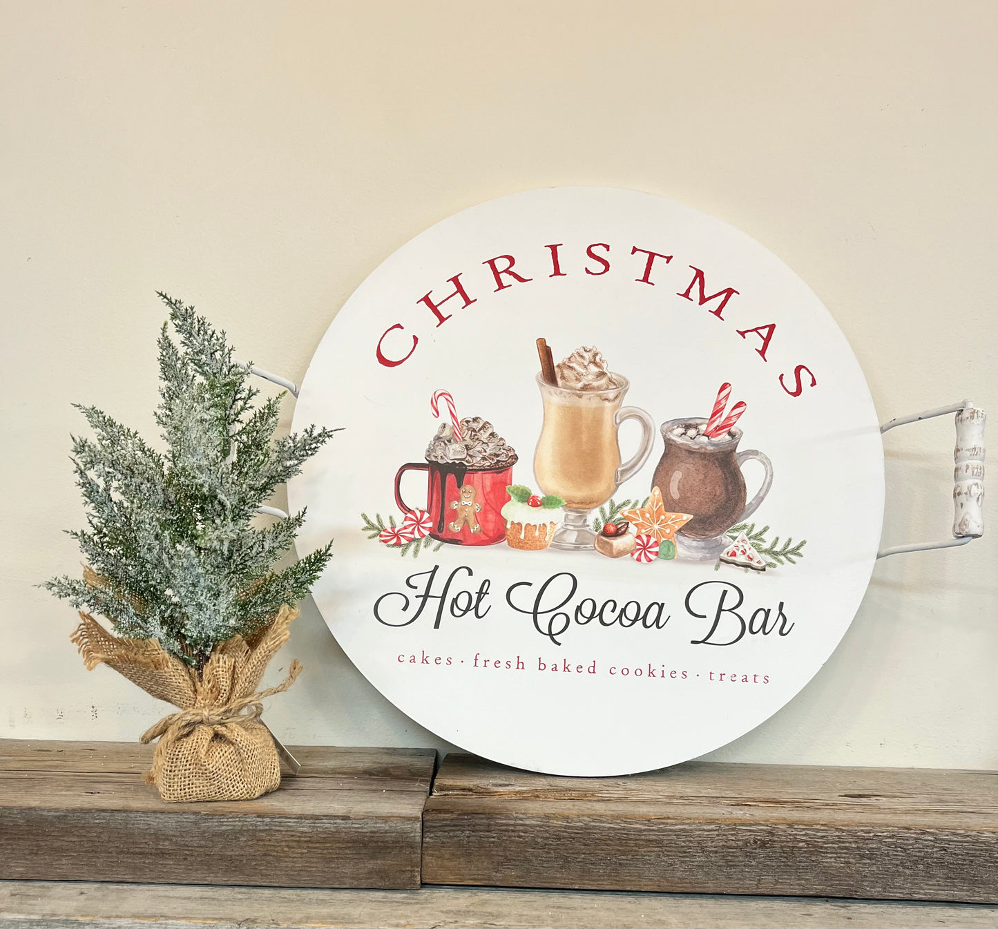 “Christmas Hot Cocoa Bar” 19” Serving Tray