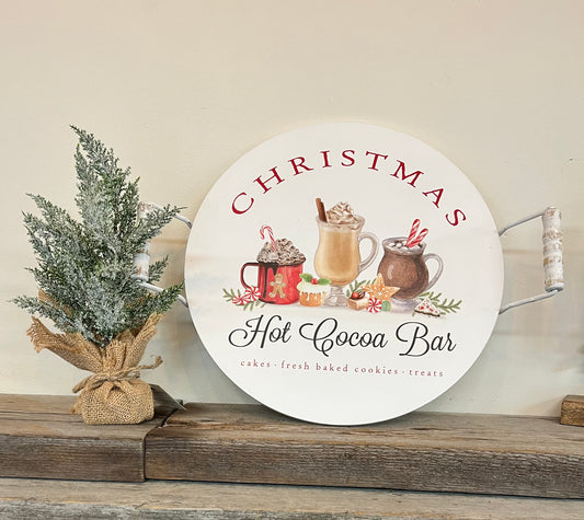 “Christmas Hot Cocoa Bar” 16” Serving Tray