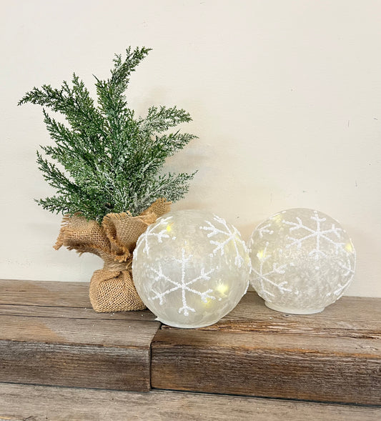 Snowflake Light Up Christmas Ball