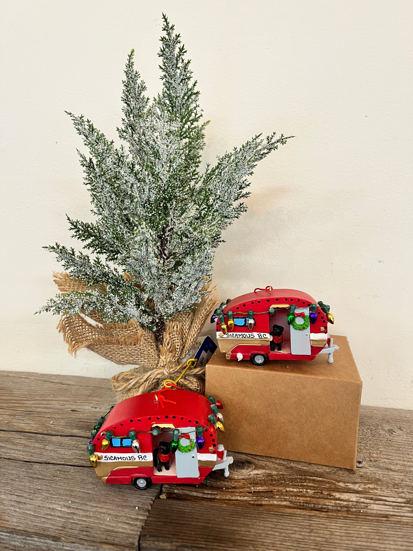 “Camper with Dog” Christmas Ornament