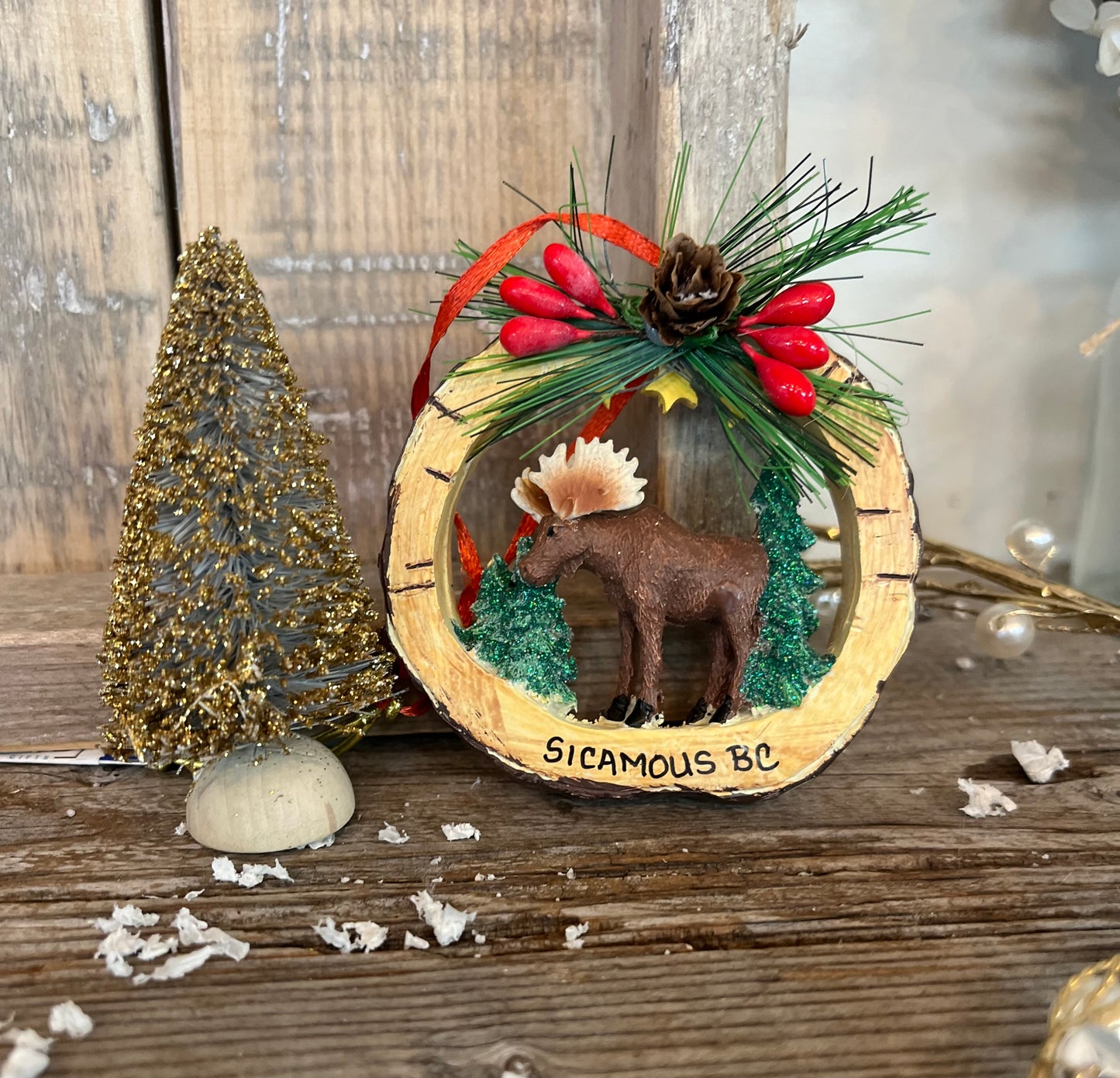 “Moose in Wreath” Ornament