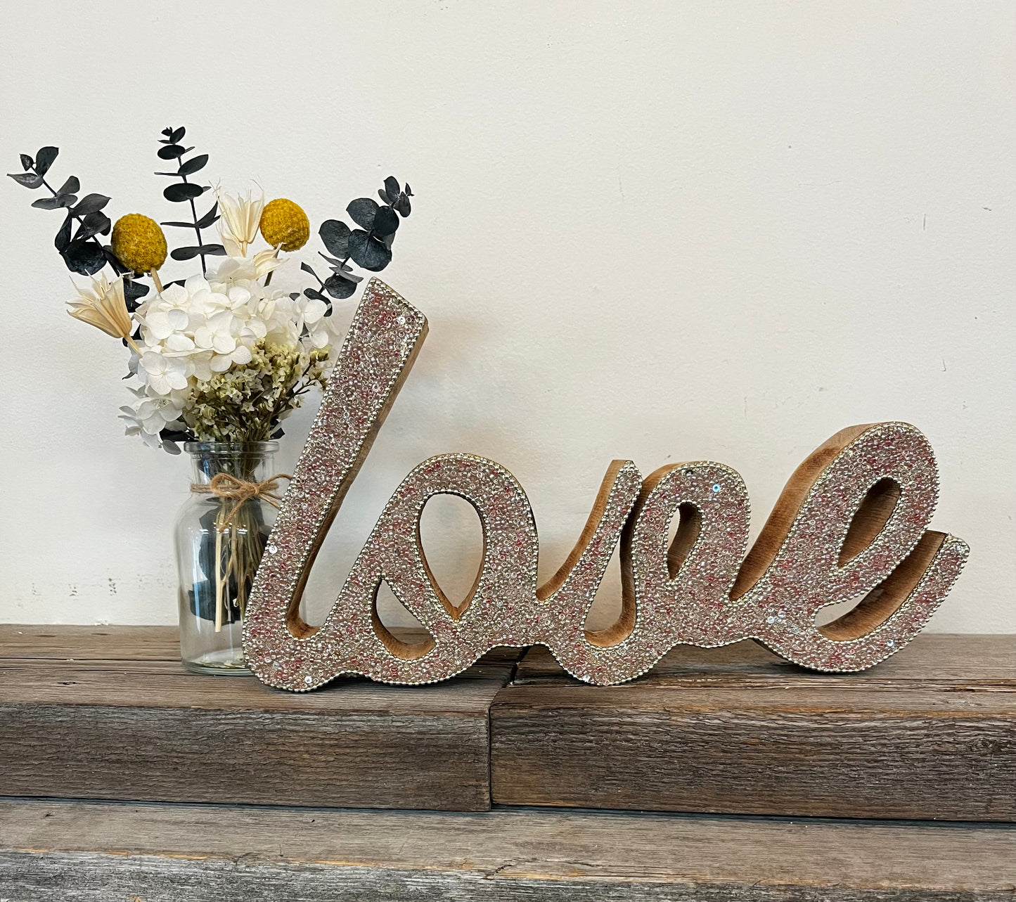 “Love” Wooden Block Sign