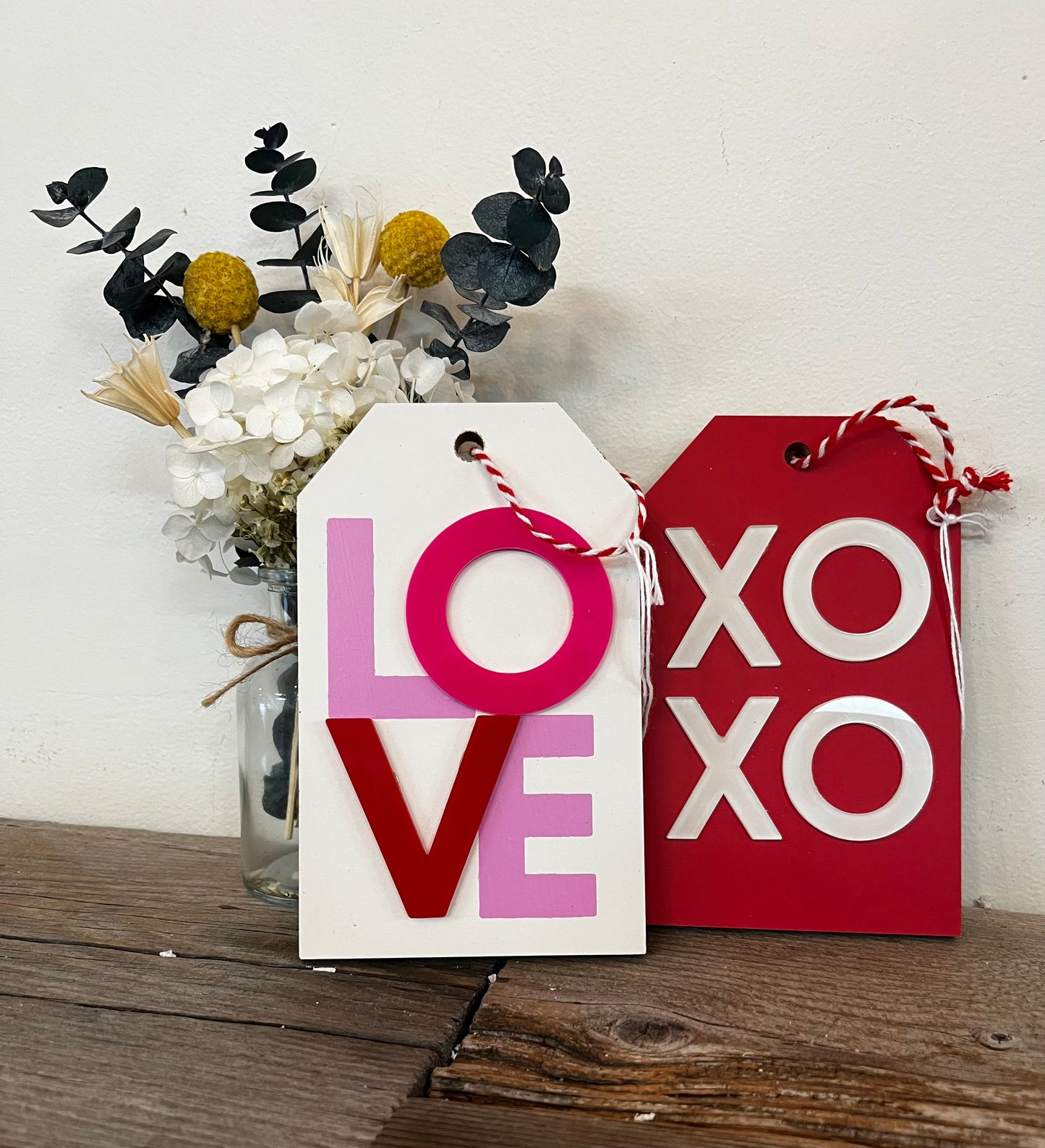 Hanging Decorative Wooden Valentines Signs