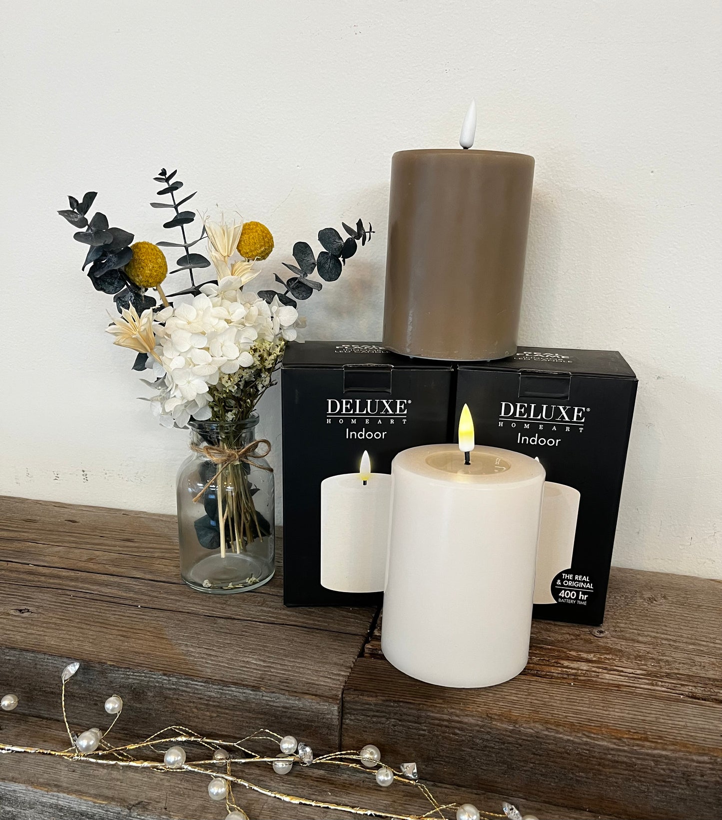 LED Indoor Pillar Candle Medium