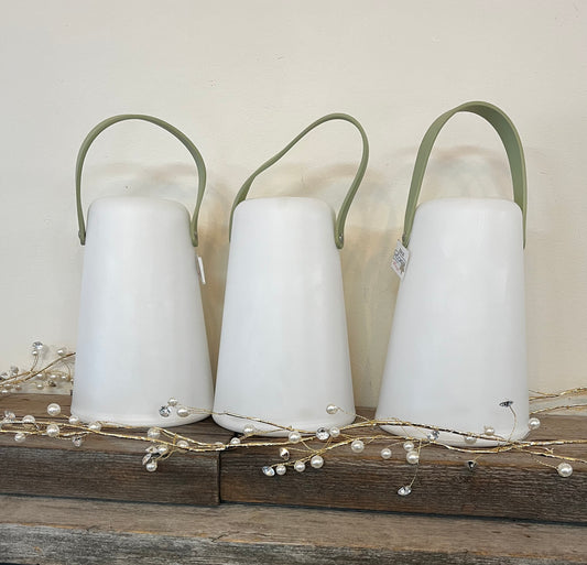 Lantern White/Green Handle