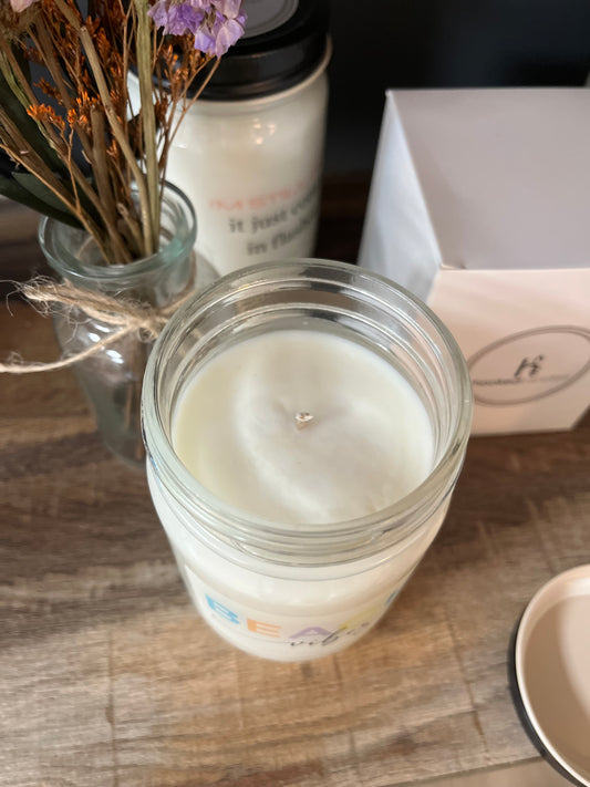 “Beach Vibes” Mason Jar Candle