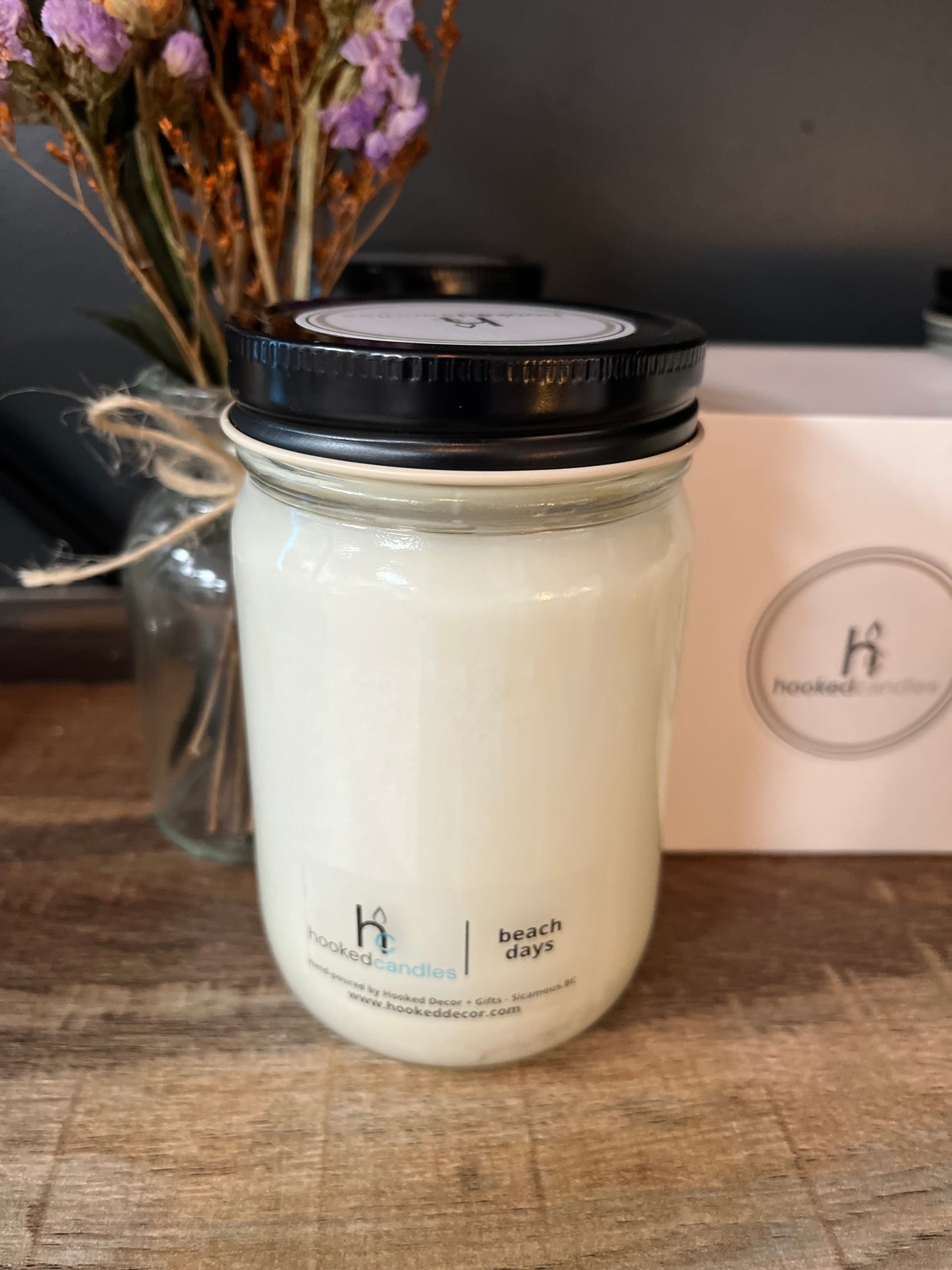 “Beach Vibes” Mason Jar Candle