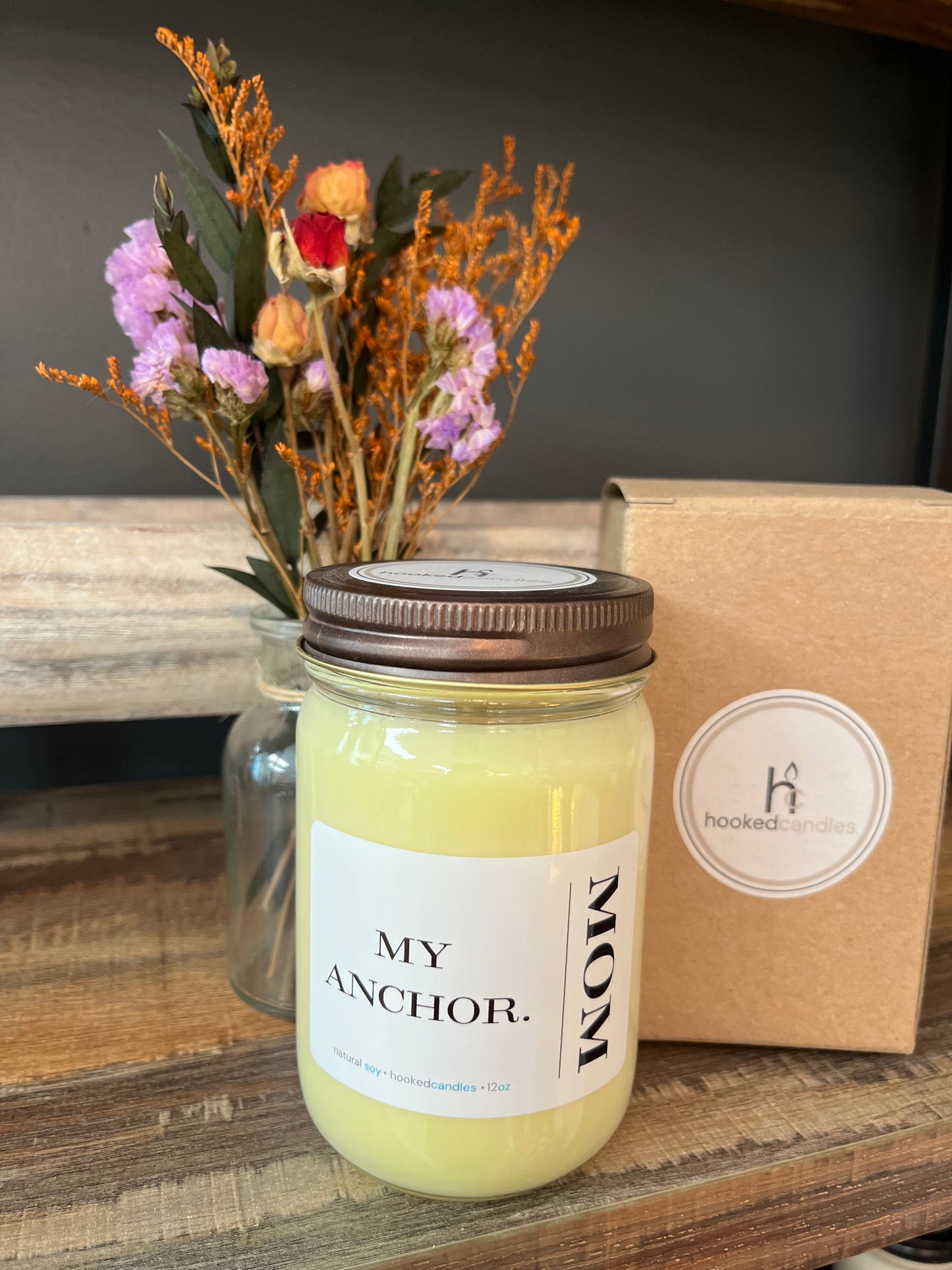 “My Anchor” Mason Jar Message Candle