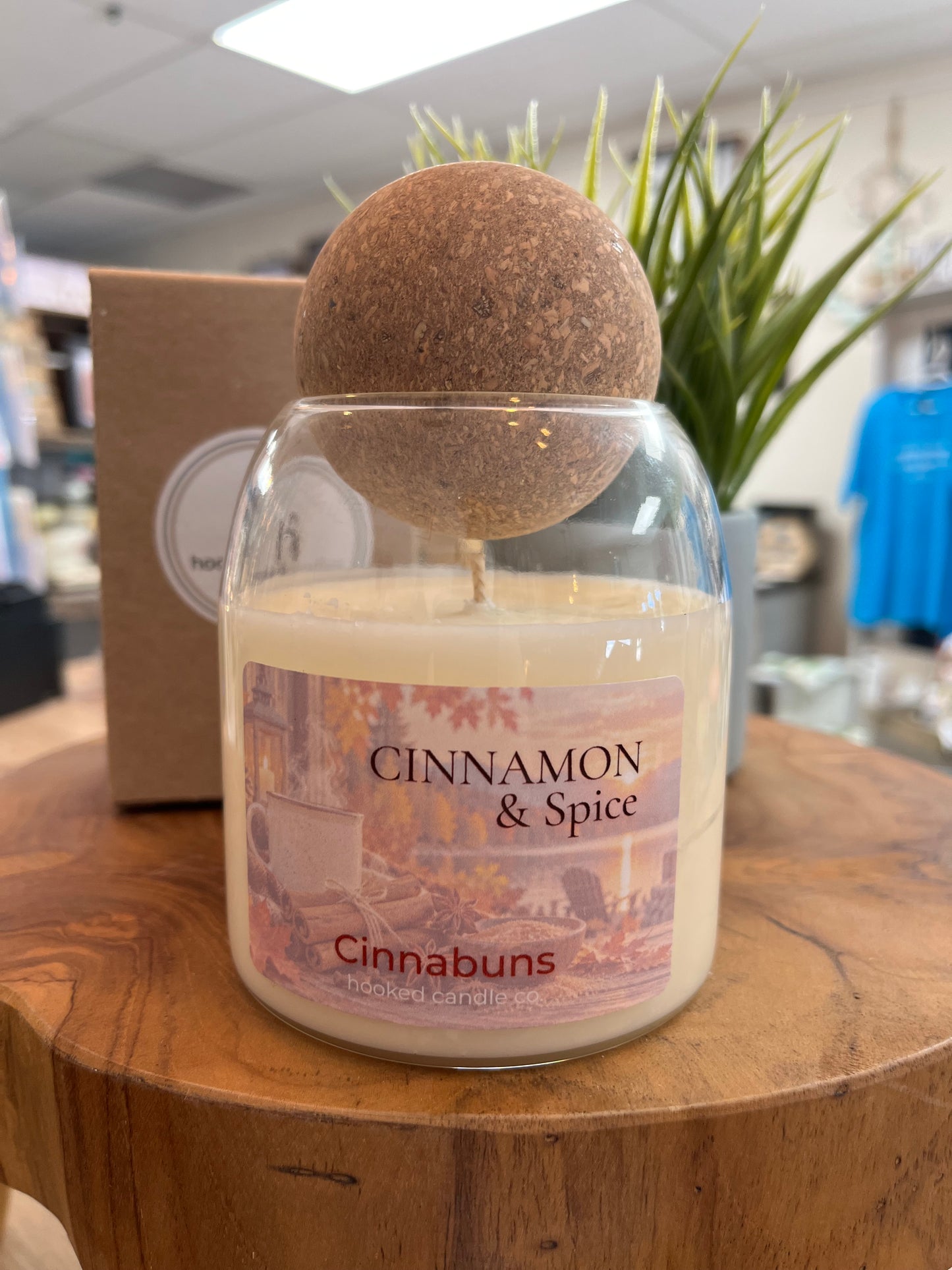 “Cinnamon & Spice” Scented Cork Ball Candle