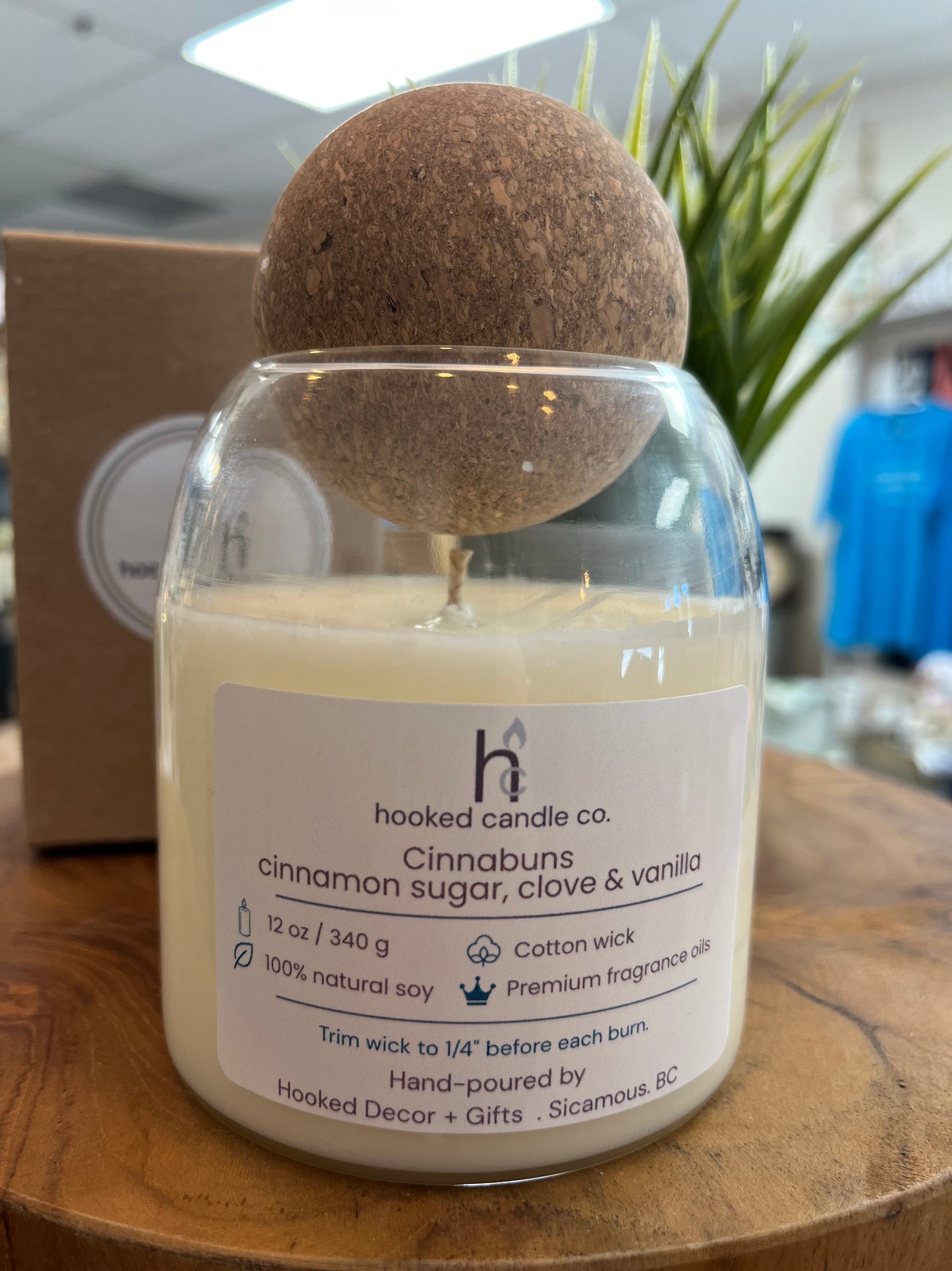 “Cinnamon & Spice” Scented Cork Ball Candle