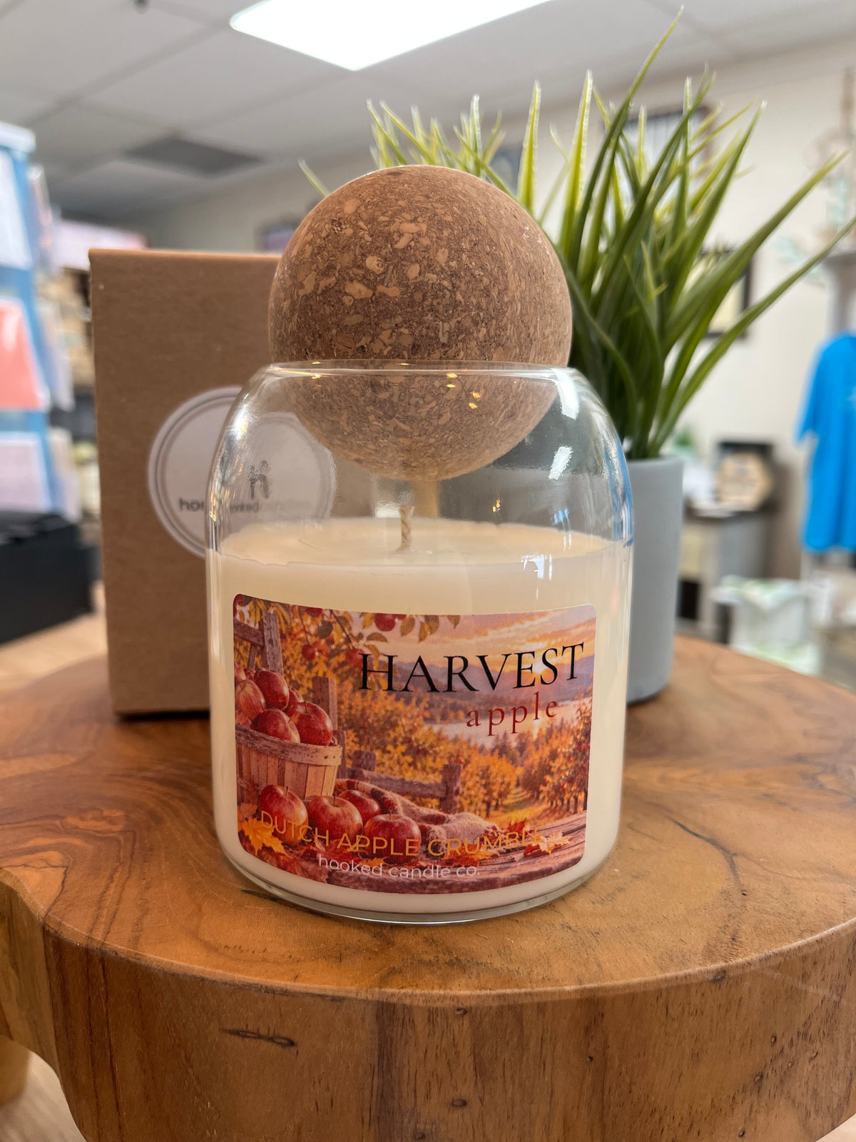 “Harvest Apple” Scented Cork Ball Candle