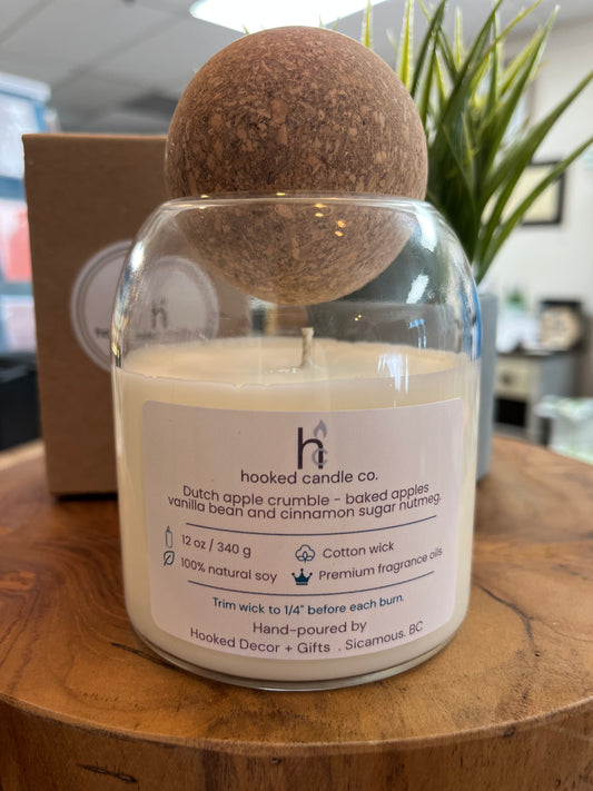 “Harvest Apple” Scented Cork Ball Candle