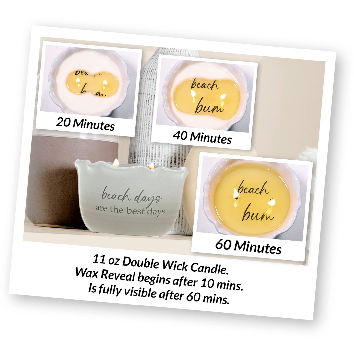 “Beach Days” 100% Soy Wax Reveal Candle