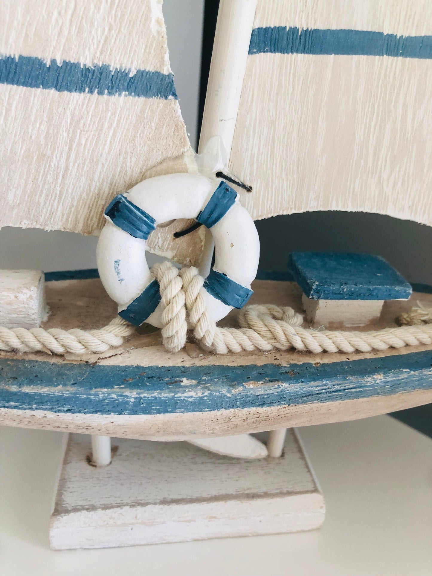 Wooden Sailboat Nautical Decoration