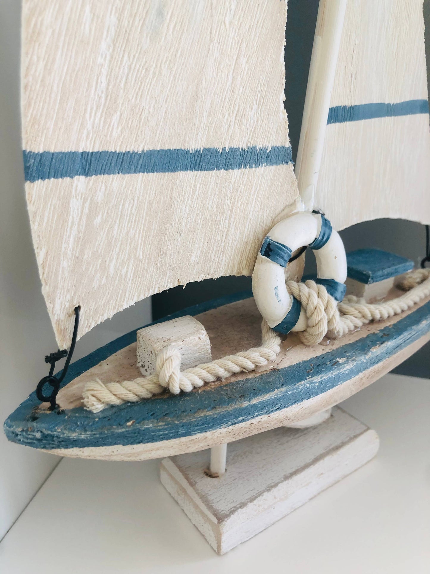 Wooden Sailboat Nautical Decoration